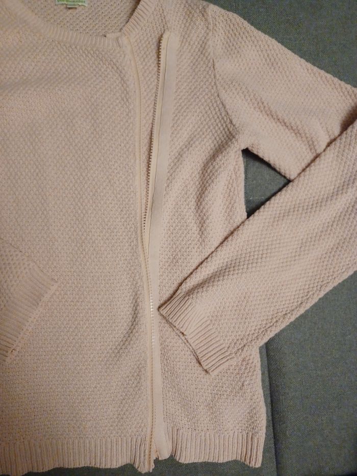 Gilet zippé rose vertbaudet taille 14 ans - photo numéro 3