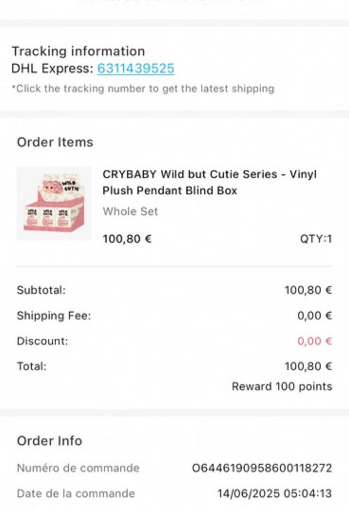 Pop Mart cry baby wild but cutie neon cutie neuf authentique - photo numéro 3