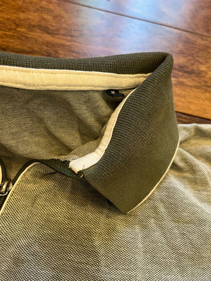 Polo manches courtes gris col zippe taille M - photo numéro 3