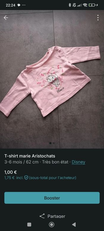 T-shirt marie Aristochats 