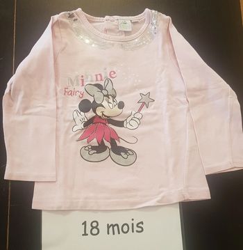 T-shirt ml Minnie disney 18 mois