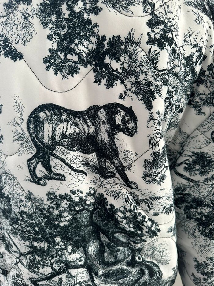 Veste matelassée oversize imprimés tapisserie noire et blanche T38 M - photo numéro 10