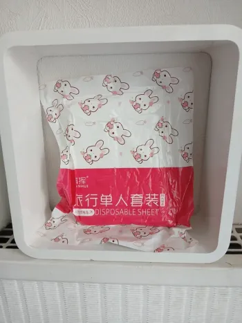 Draps de lit jetables imprimé lapin 1 personne