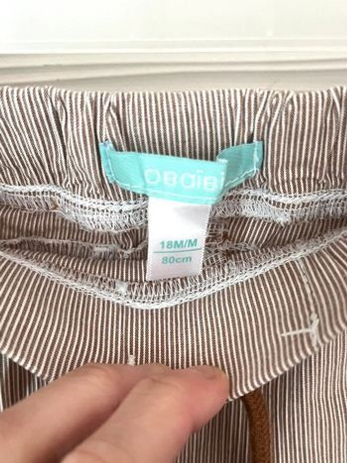 Lot de 2 pantalons en toile taille 18 mois - photo numéro 8