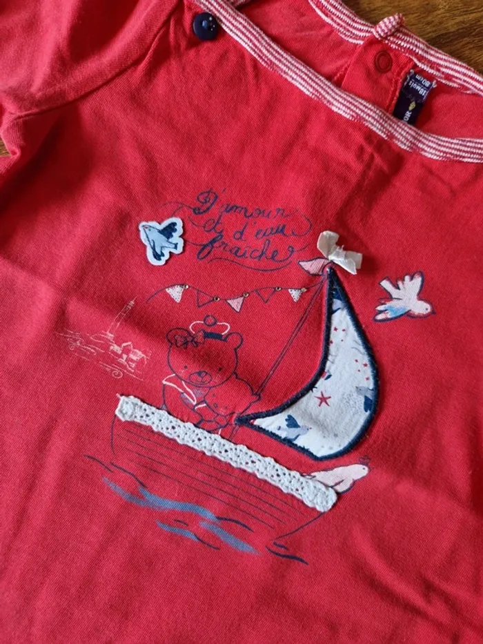 T-shirt manches longues col bateau Sergent Major 18 mois - photo numéro 2