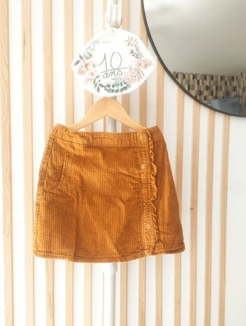 Jupe velours marron 10ans tao