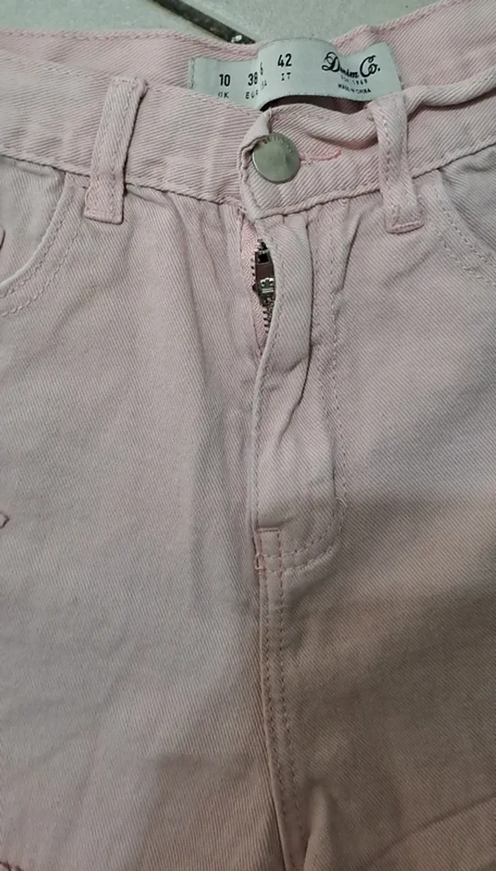Short en jean rose clair - photo numéro 4