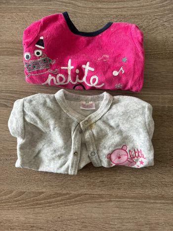 Lots de 2 pyjamas chaud taille 3 mois