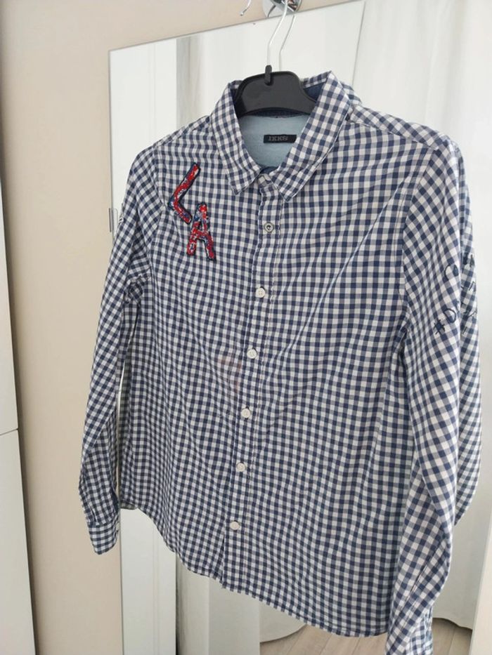 Chemise à carreaux bleu/ blanc T10A