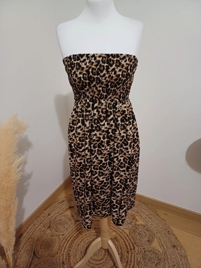 Robe bustier Léopard fluide Ocean Club taille XS/S 34/36 - photo numéro 2