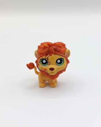 Figurine LPS lion tatoo Littlest petshop #944 HASBRO postcard pets collection 2008