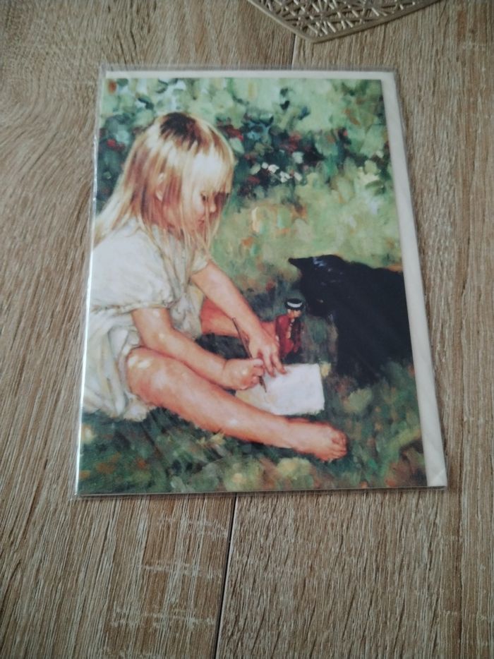Carte postale Holly dans le jardin avec Suki