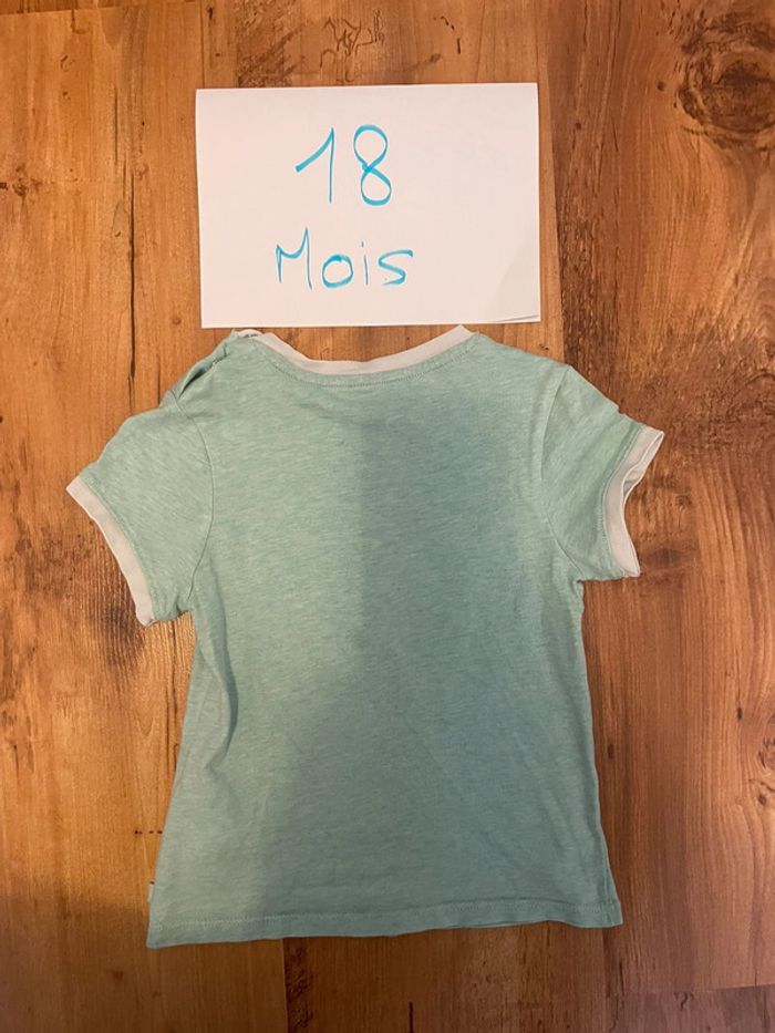 T-shirt  turquoise taille 18 mois - photo numéro 4