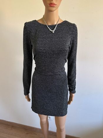 Robe argentée pailletée à manches longues Morgan taille 38 jamais portée