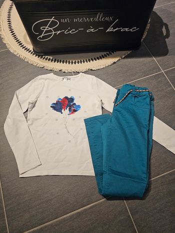 T-shirt + pantalon fille 12 ans