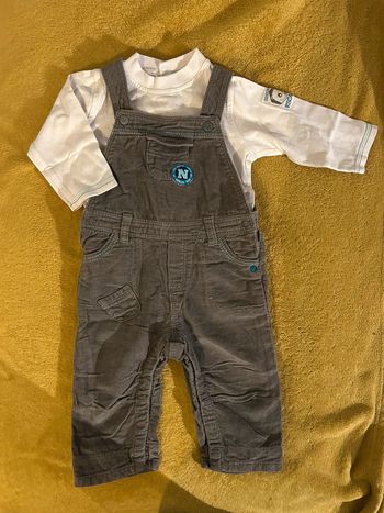 Ensemble salopette tee shirt obaibi 6 mois
