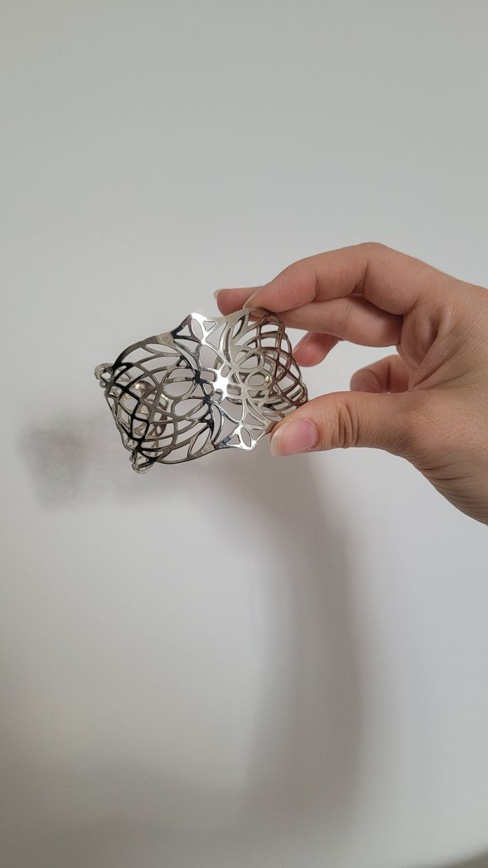 Bracelet ajustable argenté - photo numéro 3