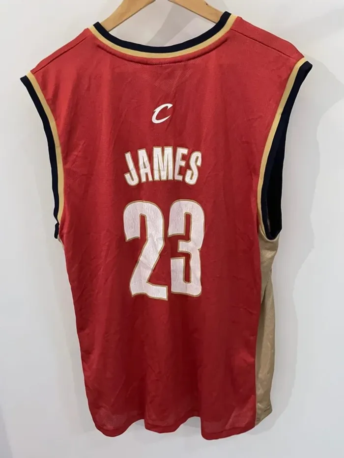 Reebok Maillot basketball jersey 🏀 NBA LeBron #23 James Cleveland Mens L - photo numéro 2