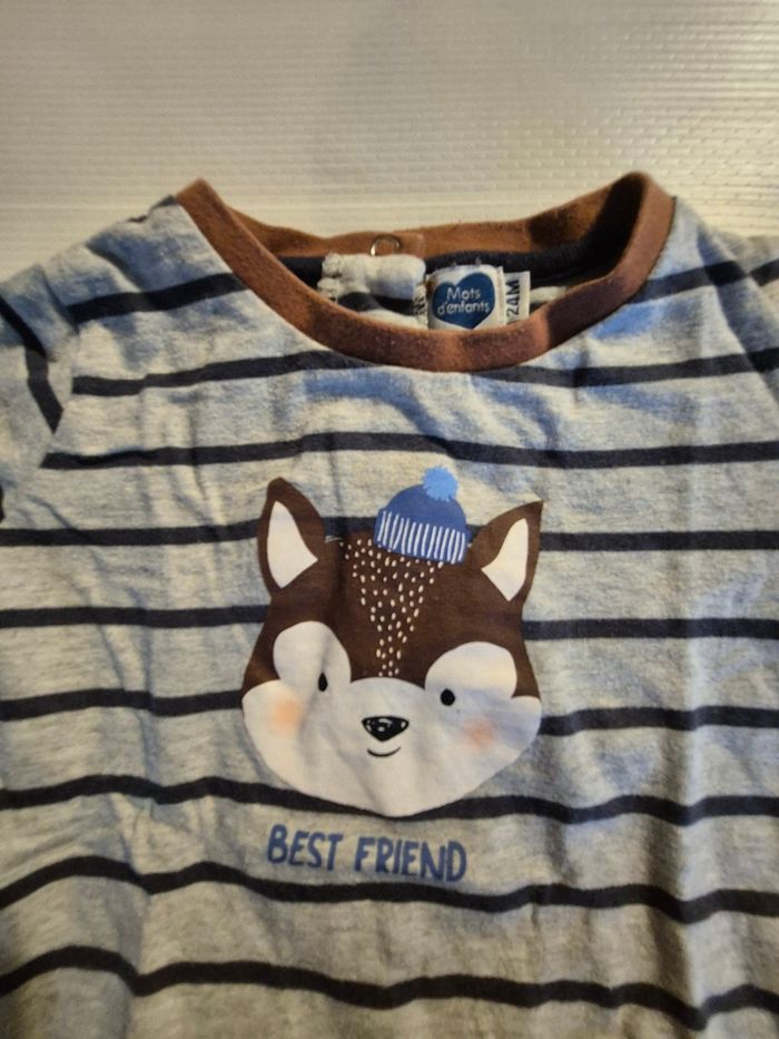 Tee shirt manches longues garçon 24 mois - photo numéro 2