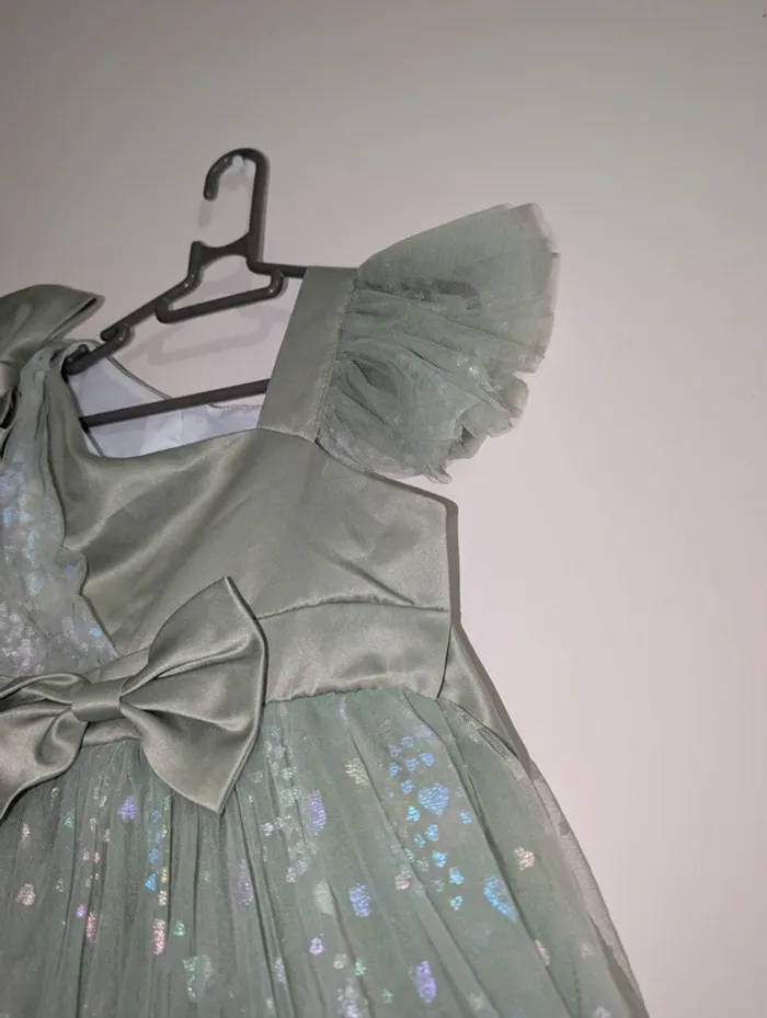 Robe de cérémonie 18-24 mois vert - photo numéro 8