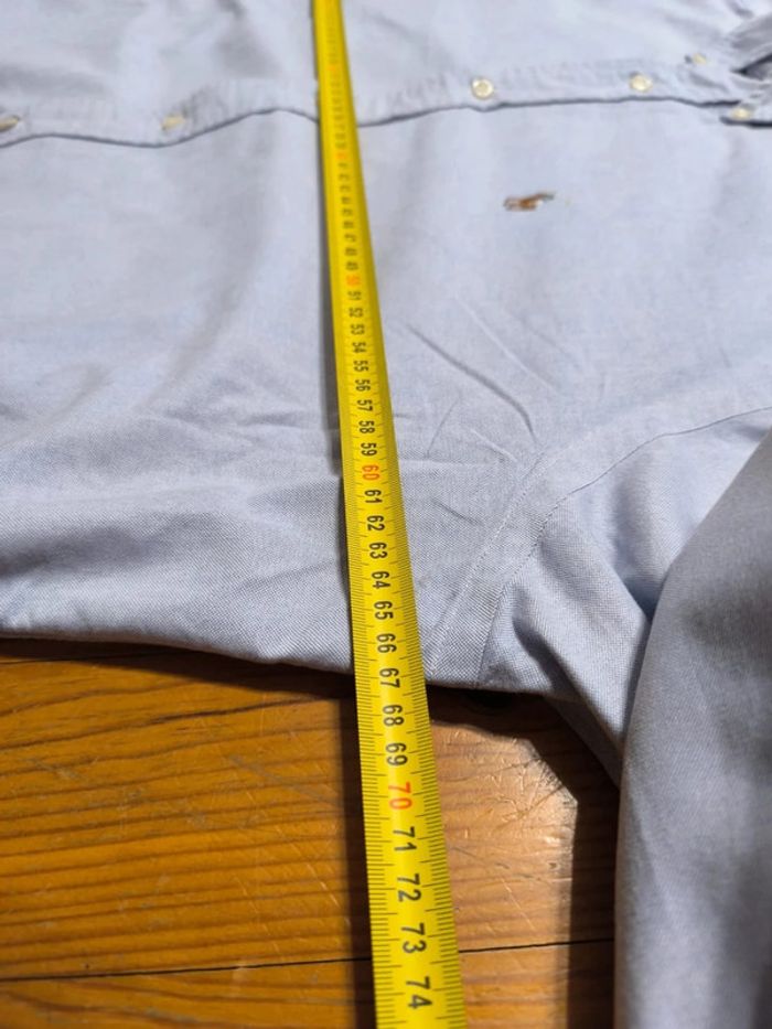 Chemise manches longues - Ralph Lauren - Yarmouth - Logo brodé premium - Bleu - Taille XL - photo numéro 13