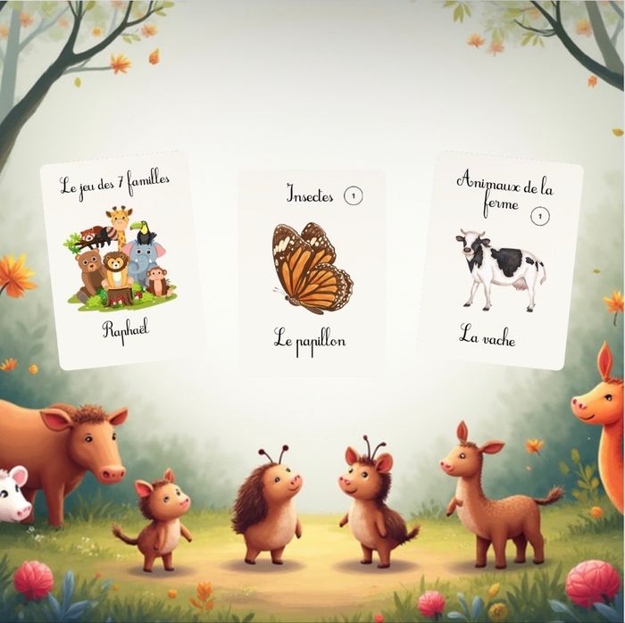Jeu des 7 familles thème animaux