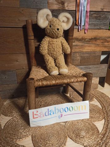 Peluche souris beige minouche tbe