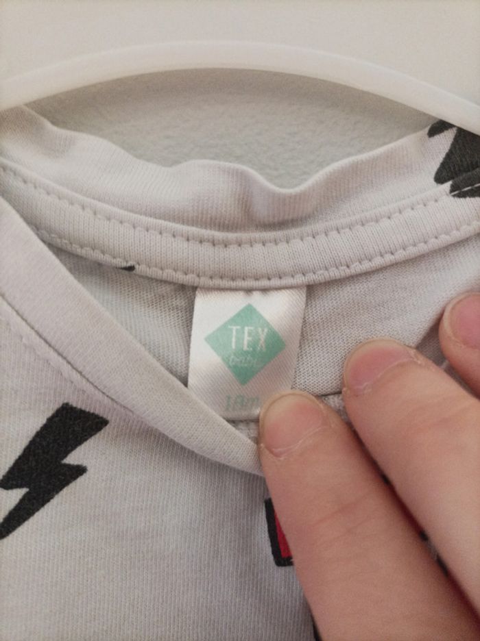 t-shirt manches longues tex blanc 18mois - photo numéro 2