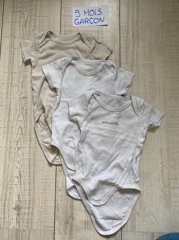 Lot body à manches courtes