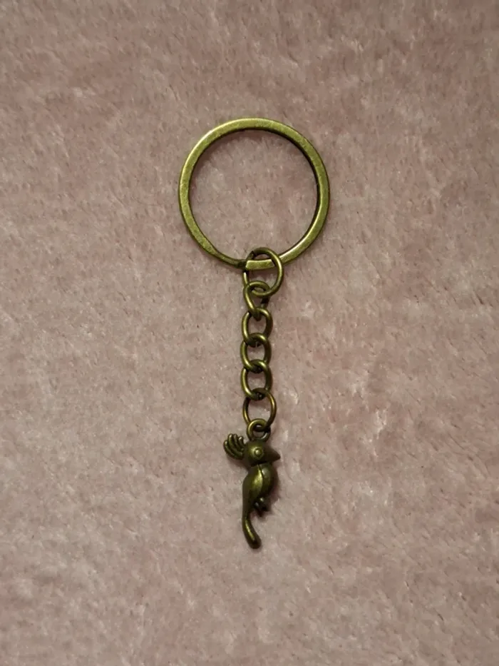 🦜 Porte-clés Oiseau Vintage en Métal Bronze 🦜