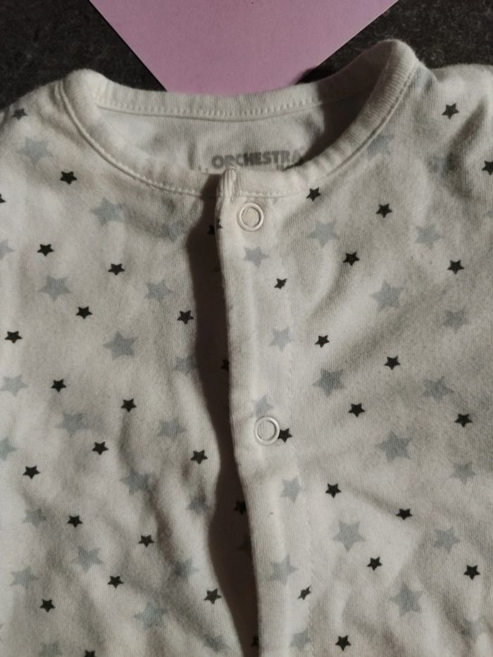 Pyjama coton étoiles 1 mois - photo numéro 3