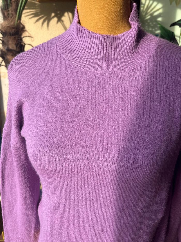 pull en maille violet zara xs - photo numéro 2