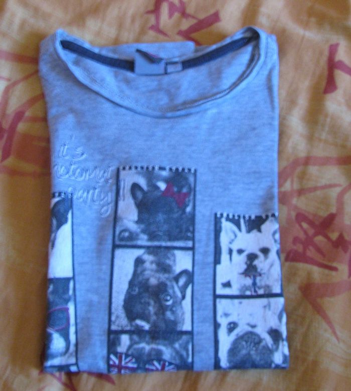 tee shirt gris 14ans - photo numéro 4