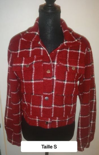 Veste carreaux bordeaux
