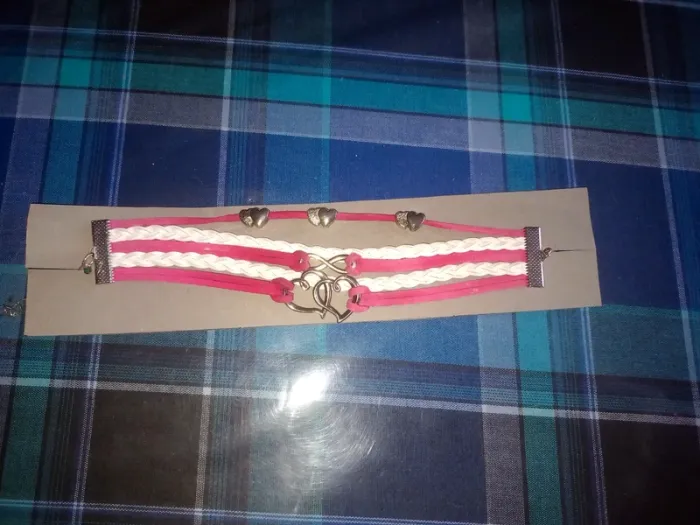 Bracelet rose et blanc