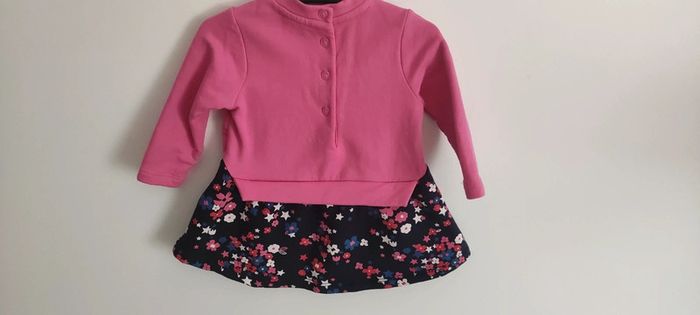 Robe rose à fleurs bébé fille My First Chicco 3 mois 56cm - photo numéro 2