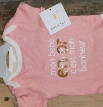 Body Rose "Mon bébé en or"