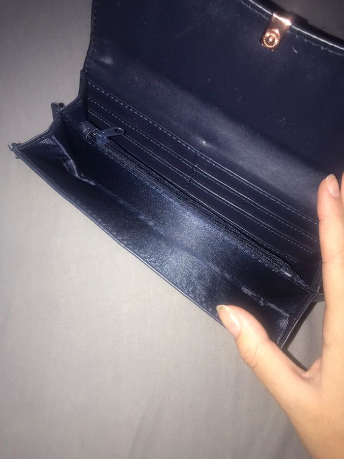 Porte feuilles bleu marine - photo numéro 2