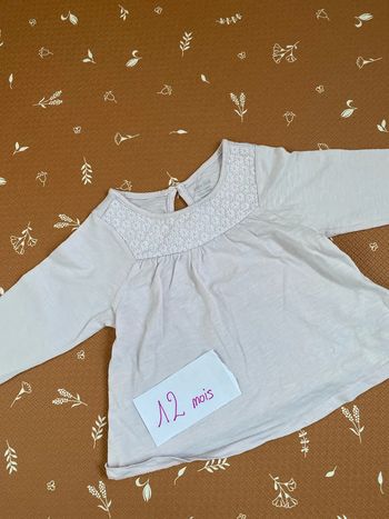 Teeshirt broderie 12 mois