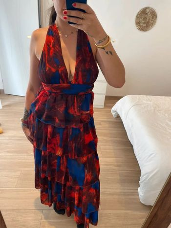 Robe longue à volants