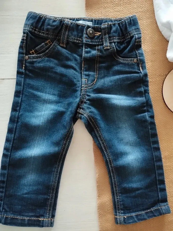 Lot 5 pantalons bébé fille, 6 mois - photo numéro 4