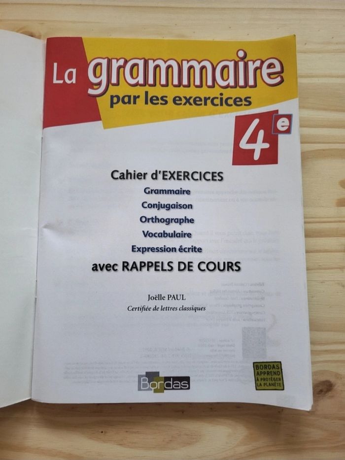 La grammaire par les exercices 4ème, Bordas - photo numéro 2