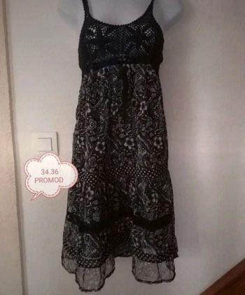 Robe fluide bustier crochet femme 34/36