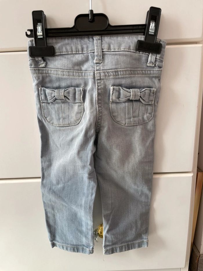 Pantalon jeans bébé fille 12 mois - photo numéro 2