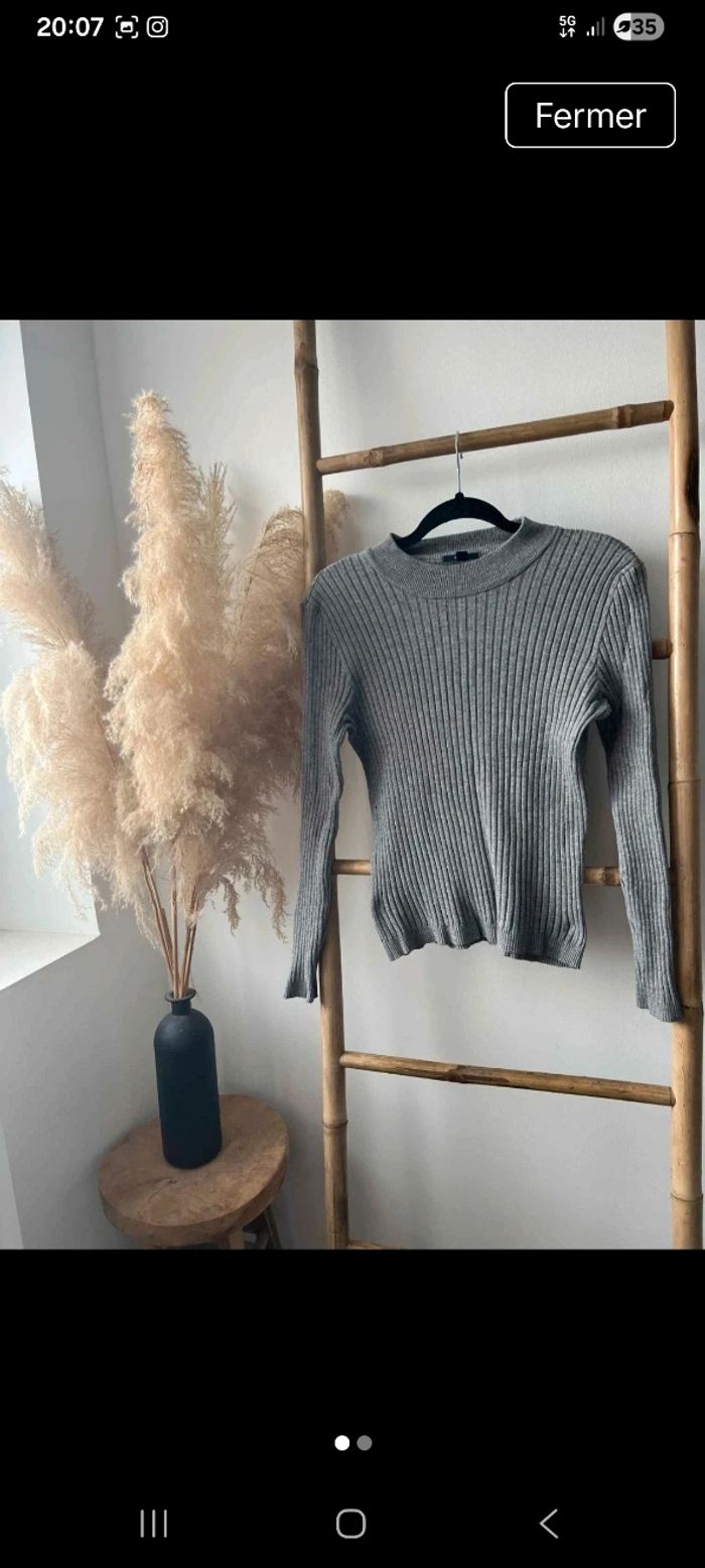 Pull cotelée