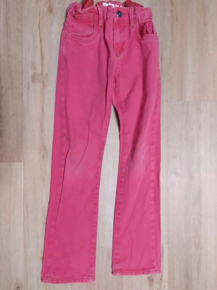 Pantalon Jean Okaïdi 8 ans rouge