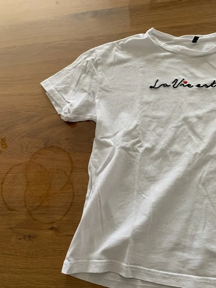 Tee shirt la vie est belle - photo numéro 4