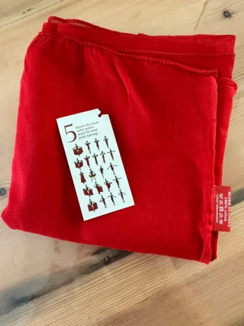 Paréo rouge coton Inde