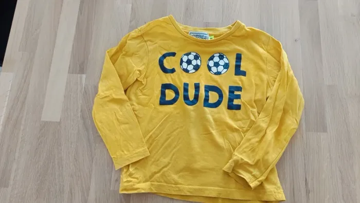 Tee shirt manches longues jaune la fabrique des garçons 6ans