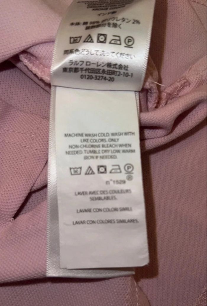 Polo piqué de coton rose 7 ans - Ralph Lauren - photo numéro 2